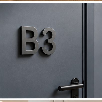 Door numbers — 3D wall letters EMBODY³